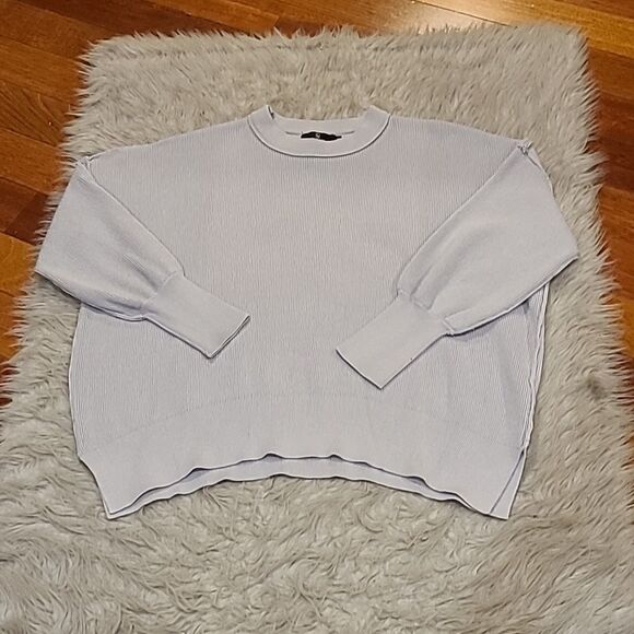 Lillusory‎ womens gray polyester oversized crew neck sweater size medium - Picture 1 of 5